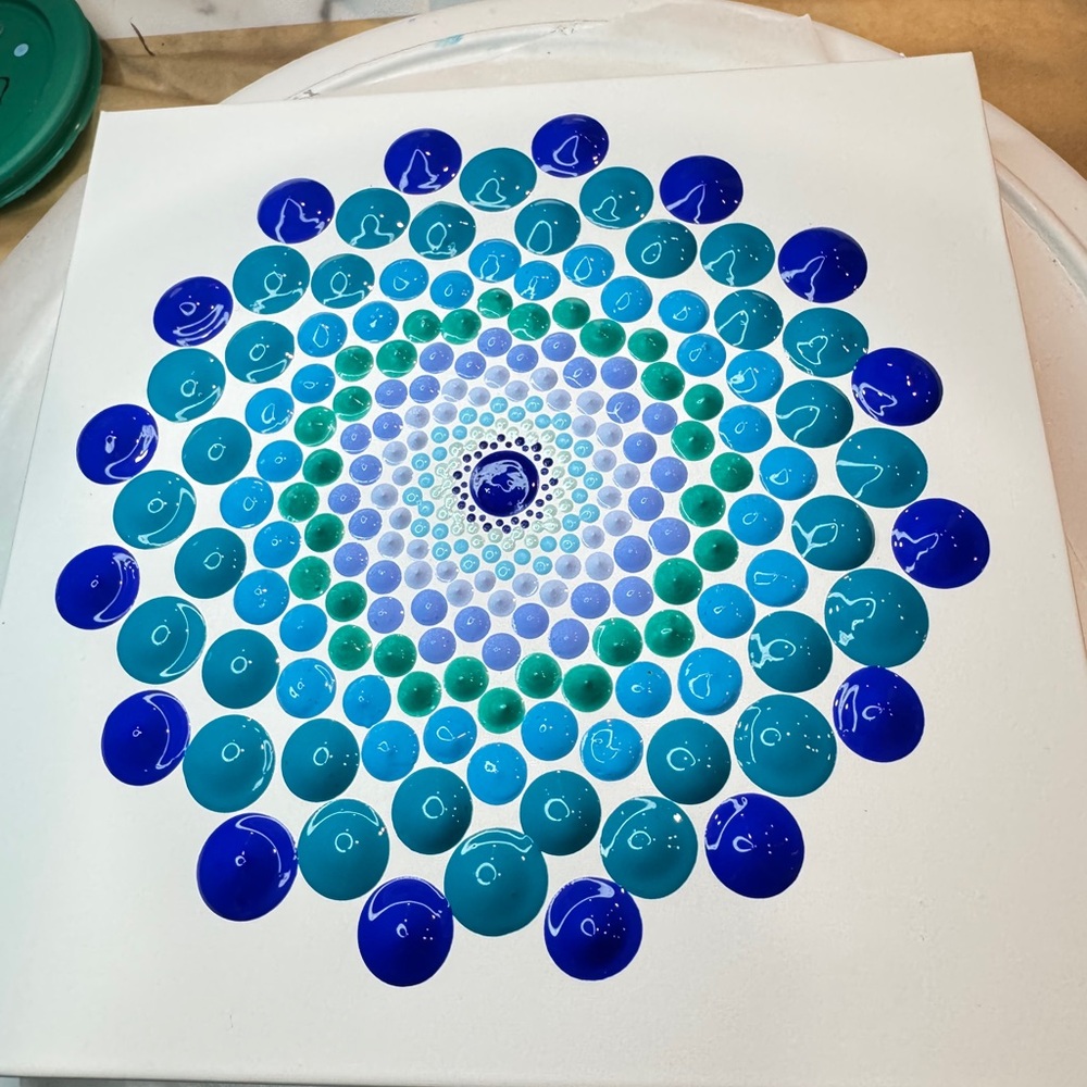 Blue Abstract Art Set for Home Decor - Picture 7 of 8